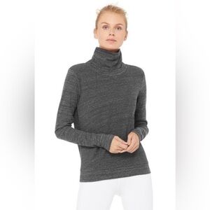 Alo Yoga Clarity Long Sleeve  Anthracite  Heather Large
